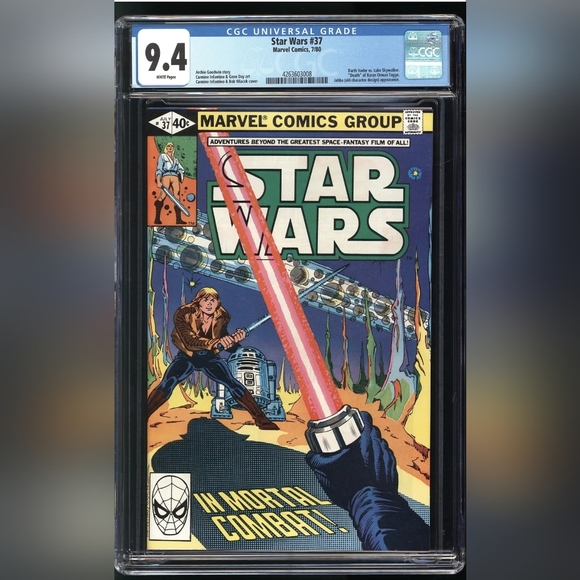 Star Wars #37 CGC 9.4 NM WP Darth Vader vs. Luke Skywalker Marvel Comic! - Picture 2 of 5